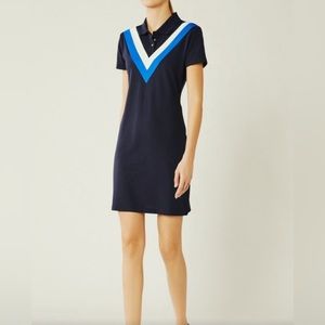 Tory Burch (Tory Sport) Performance Pique Chevron Polo Dress